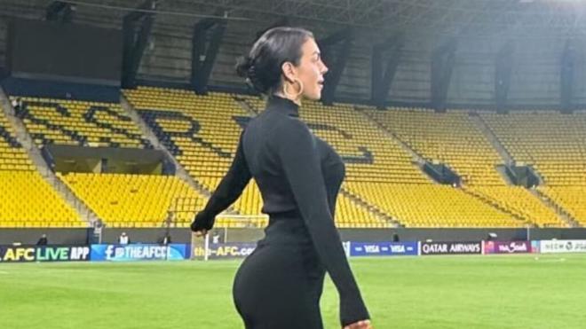 Georgina Rodríguez en el estadio del Al Nassr (@georginagio)