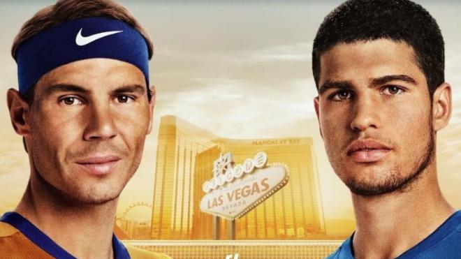 Rafa Nadal y Carlos Alcaraz se enfrentarán en un partido de exhibición en Las Vegas. (Fuente: Eur