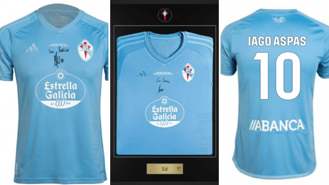 Camiseta conmemorativa por los 200 goles de Iago Aspas.
