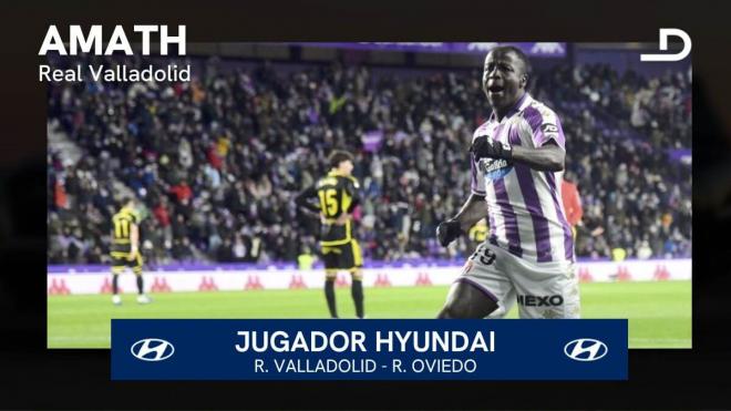 Amath, jugador Hyundai del Valladolid - Oviedo.