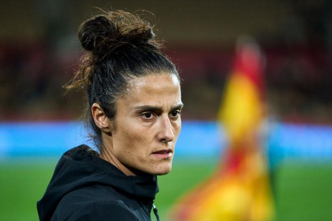 Montse Tomé, seleccionadora española, durante las semifinales de la Nations League (Foto: Europa Press).
