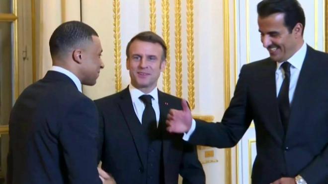 La cena de Mbappé con los directivos del PSG, Macron y el emir de Catar.