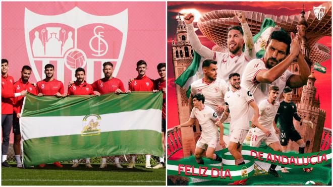 La felicitación del Sevilla por el Día de Andalucía (Fotos: @SevillaFC).
