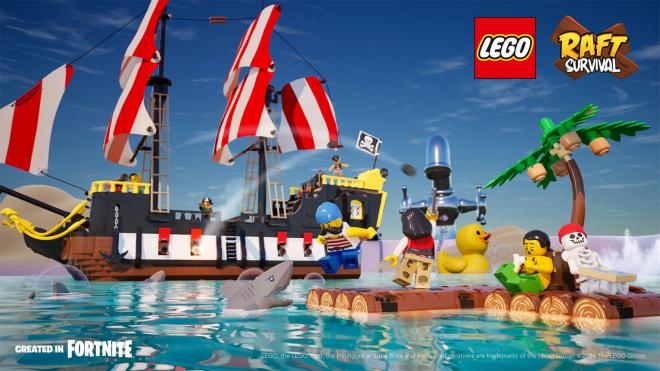 Fortnite presenta LEGO Raft Survival