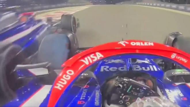 Tsunoda y Ricciardo, momento tenso en la carrera (Foto: F1).