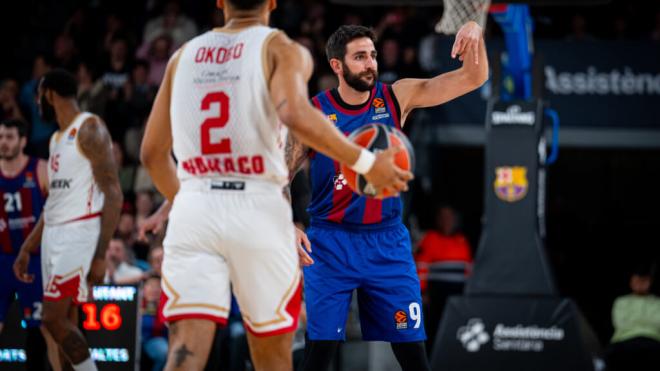 Ricky Rubio en su vuelta con el Barça Basket (Foto: Europa Press)
