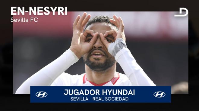 En-Nesyri, Jugador Hyundai del Sevilla-Real Sociedad.