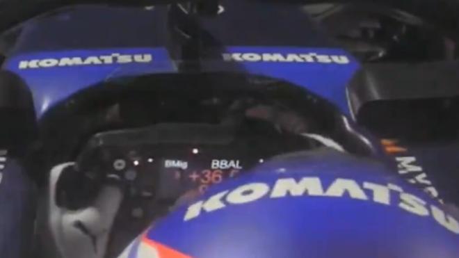 La cámara on-board del coche de Sargeant totalmente fuera de control (Fórmula 1)