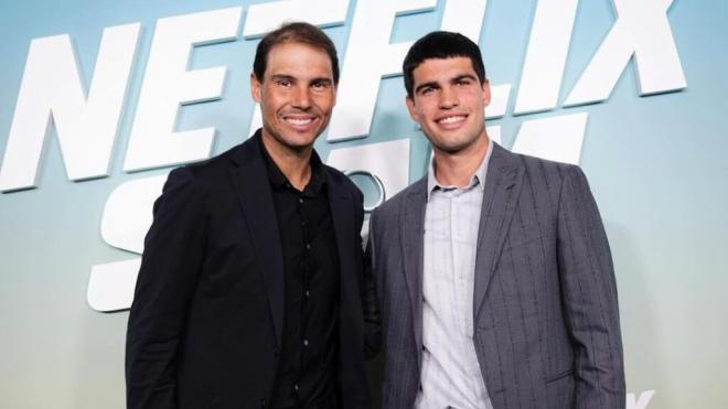 Rafa Nadal y Carlos Alcaraz en los Netflix Slam (RR.SS)