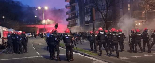 Altercados antes del Real Sociedad - PSG.