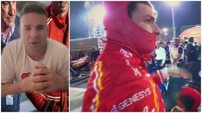 Ángel Gaitán, muy enfadado con Ferrari por Carlos Sainz. (Redes Sociales)