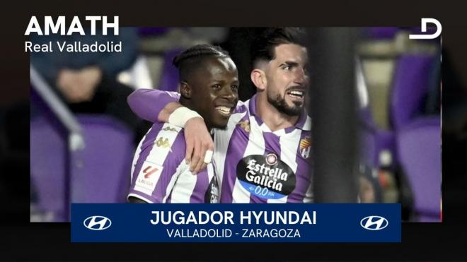 Amath, Jugador del Real Valladolid - Real Zaragoza.