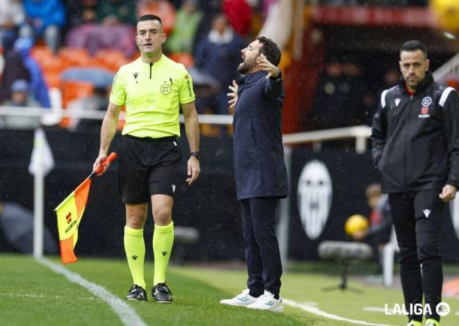 José Bordalás, en el Valencia CF - Getafe CF (Foto:LALIGA).