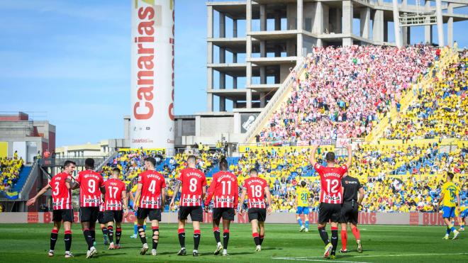 Celebración de un gol de Gorka Guruzeta ante la UD Las Palmas (Foto: Athletic Club).