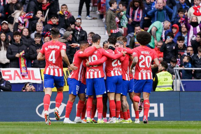 Los jugadores del Atlético celebran un gol en el Cívitas Metropolitano (Foto: Cordon Press).