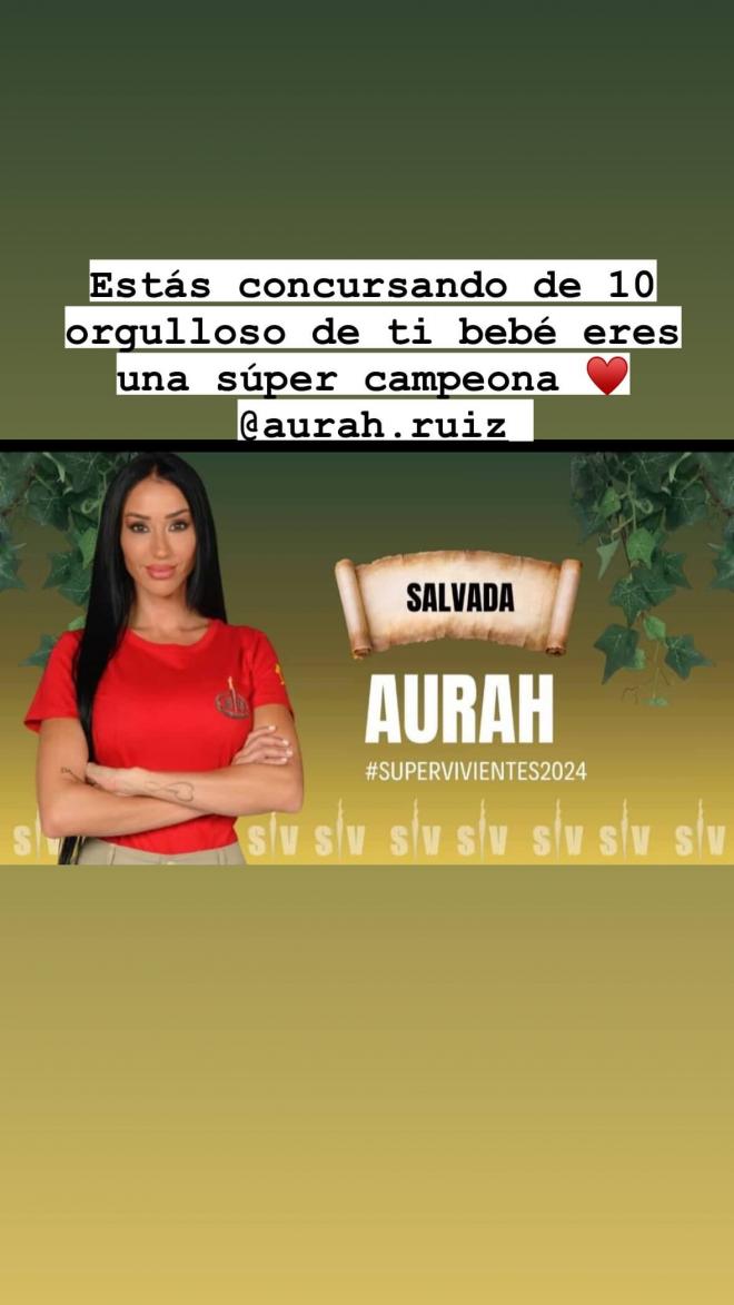 Jesé Rodríguez celebra la salvación de Aurah Ruiz en 'Supervivientes' (@jeserodriguez10)