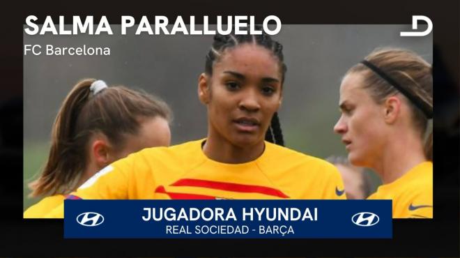 Salma Paralluelo, Jugadora Hyundai de la Liga F.