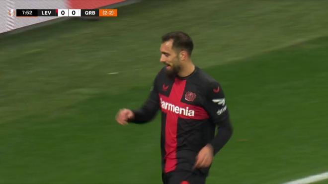 Borja Iglesias en el Bayer Leverkusen - Qarabag