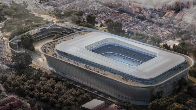 Así quedará el estadio del Málaga tras la remodelación (Foto: Ayuntamiento de Málaga).