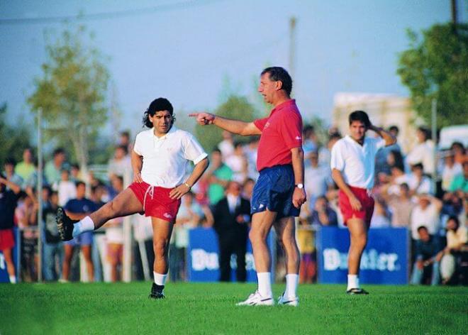 Carlos Salvador BIlardo y Diego Armando Maradona (foto: SFC).