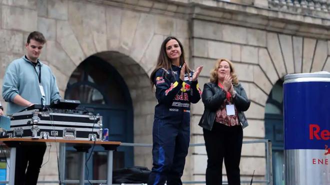 Cristina Gutiérrez, en su homenaje en Burgos