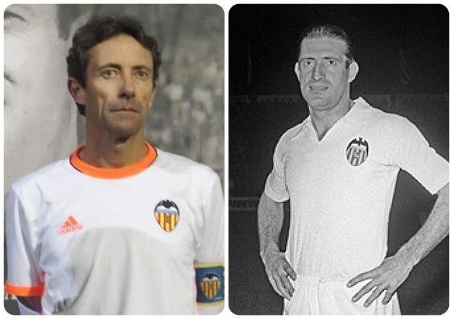 Los Mestre, el tercer caso de padre e hijo que han vestido la camiseta del Valencia CF.