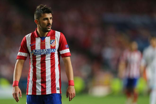 David Villa en el Atlético de Madrid (Foto: Cordon Press)
