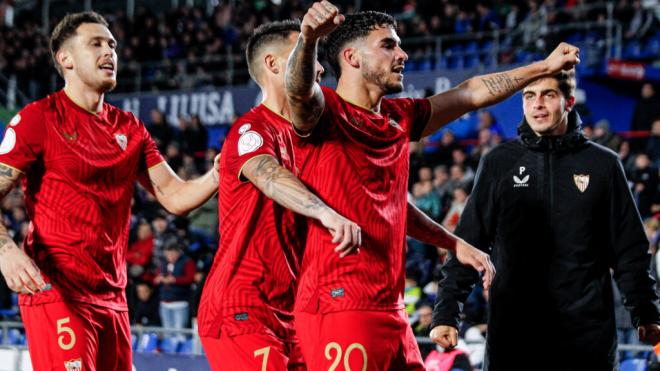 Isaac Romero celebrando su gol ante el Getafe (Foto: Europa Press)