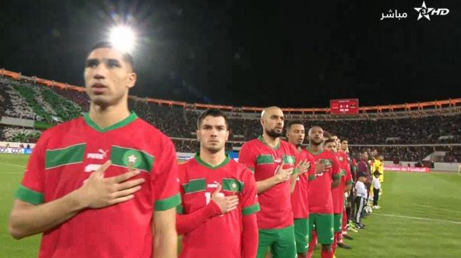 Brahim Díaz escuchando el himno de Marruecos (Foto: Redes sociales)