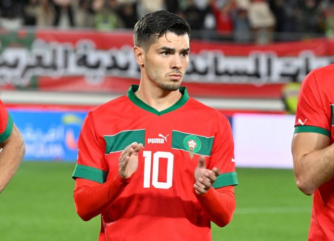 Brahim Díaz, antes de su debut con Marruecos (Foto: EFE).