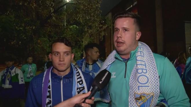 Aficionados del Málaga, descontentos con el equipo tras el empate