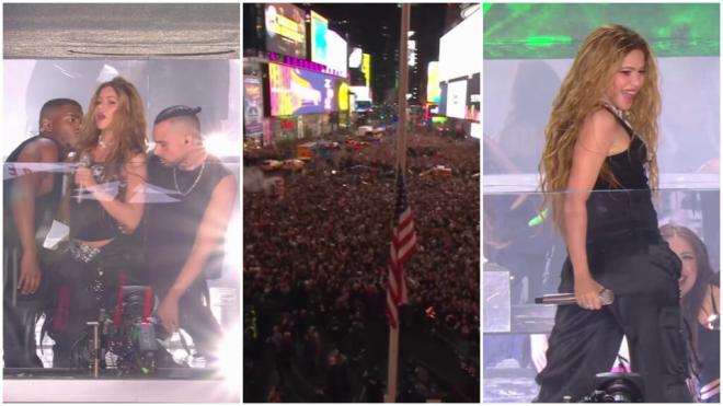 Shakira en su concierto en Times Square (Instagram: @shakira)