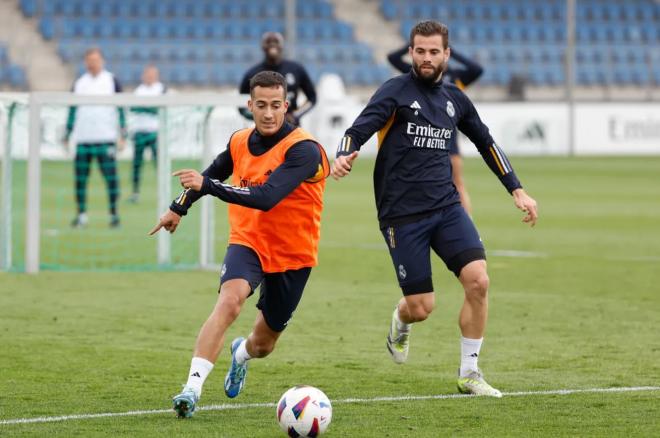 Lucas Vázquez y Nacho, en un entrenamiento del Real Madrid (Foto: RMCF).