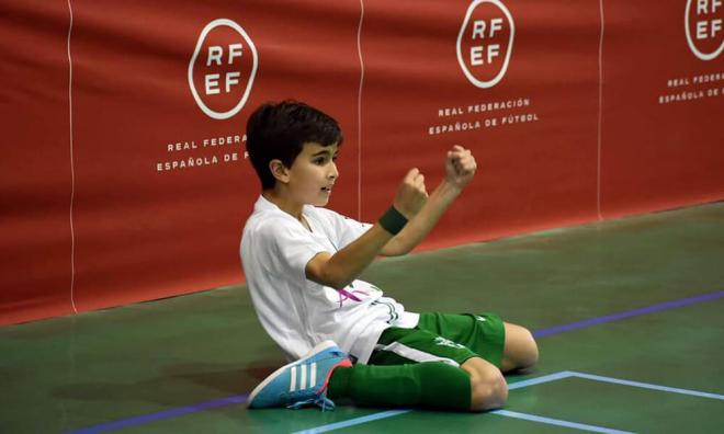 Jorge de Oñate, con la selección benjamín de futsal (Foto: RFAF)