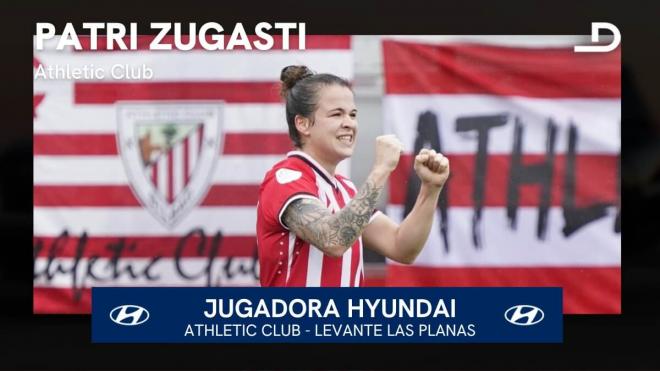 Patri Zugasti, jugadora Hyundai de la jornada 22 de la Liga F.