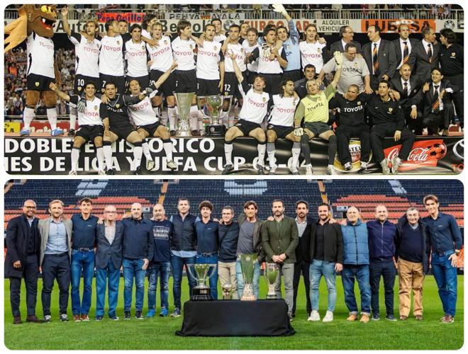 El Valencia CF del Triplete antes y después