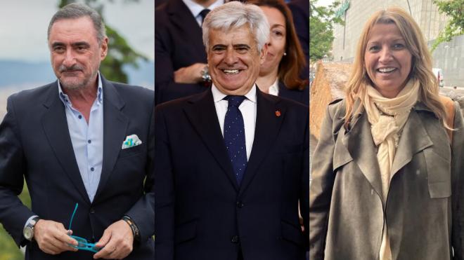 Carlos Herrera, Pedro Rocha y Eva Parera, posibles candidatos a la presidencia (Foto: Collage Europ