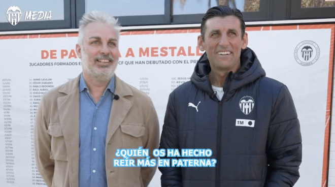 Miguel Ángel Angulo y David Rangel, en el test del Valencia CF.