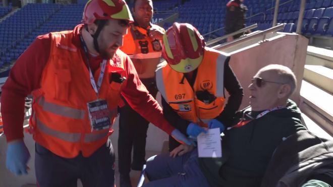 Simulacro de emergencias realizado por LALIGA en el estadio del Espanyol, el RCDE Stadium.