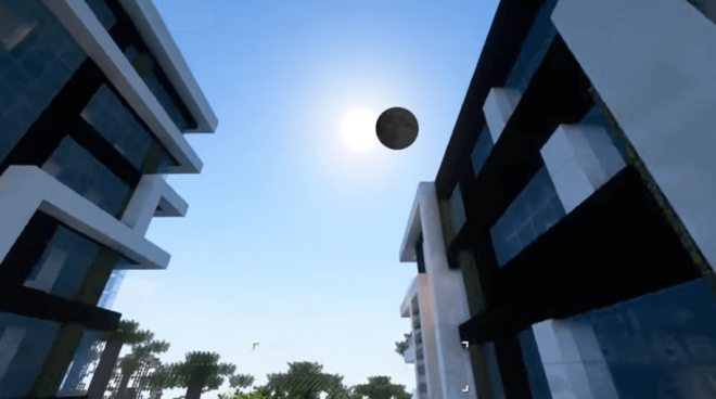 Eclipse de sol en Minecraft