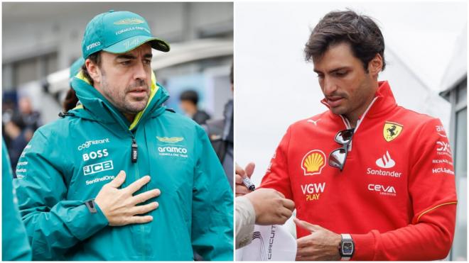 Fernando Alonso y Carlos Sainz, en Suzuka (Europa Press)