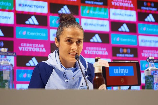 Montse Tomé en la rueda de prensa de la selección española (RFEF)