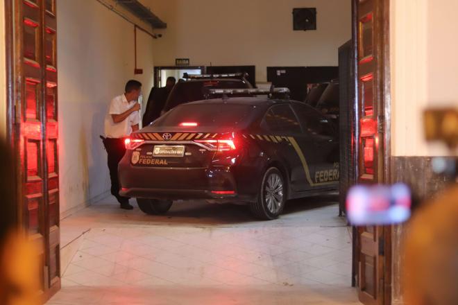 Fotografía de la detención de Robinho en Santos (Foto: Cordon Press)