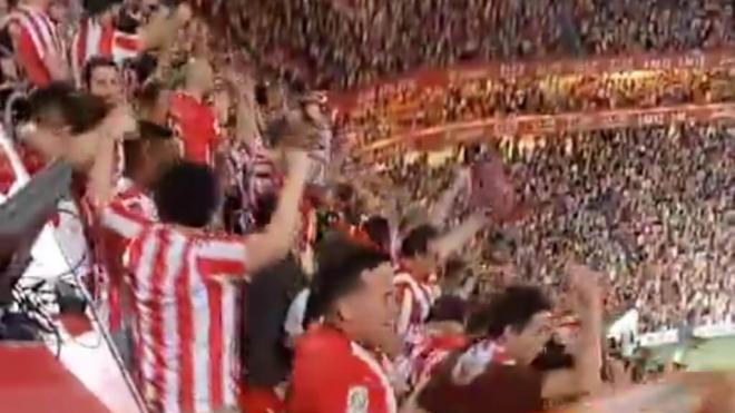 Locura en San Mamés con el gol de Sancet: el rugido del estadio tras el empate en la final de Copa.
