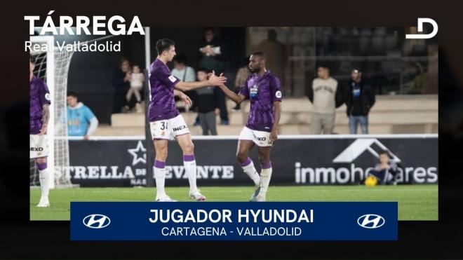 César Tárrega, Jugador Hyundai del Real Valladolid en Cartagonova.
