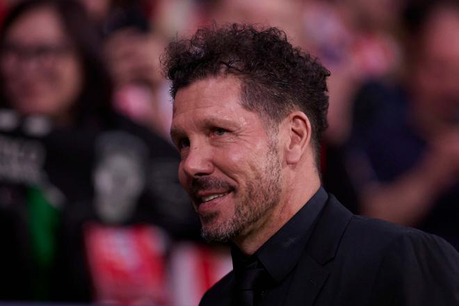 Diego Pablo Simeone, en el Metropolitano antes del Atlético-Dortmund (Foto: Cordon Press).