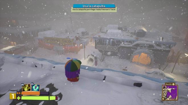 La calle principal del pueblo en South Park: Snow Day!