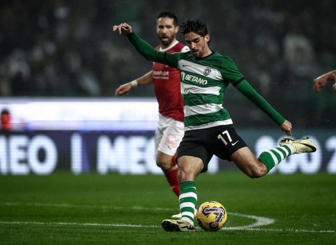 Trincao, en un partido con el Sporting de Portugal (Foto: @SportingCP).
