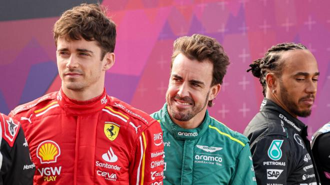 Charles Leclerc y Fernando Alonso, en 2024 (Foto: Cordon Press).
