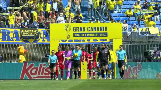 El Sevilla salta al Estadio de Gran Canaria.